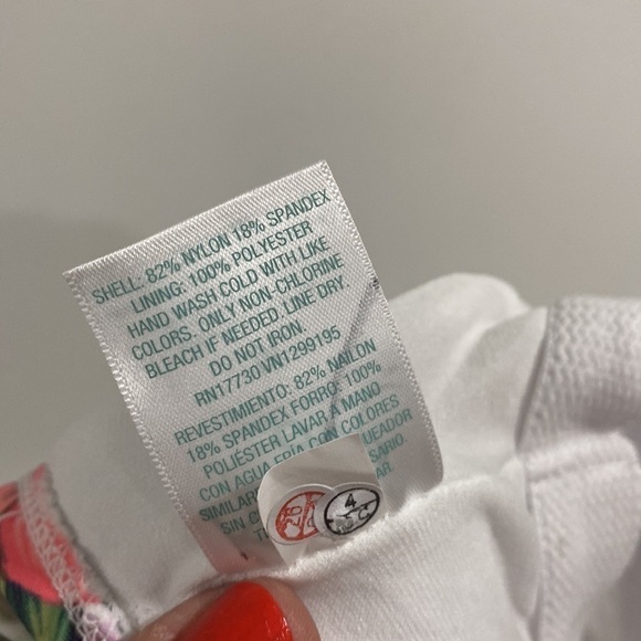 Kona Sol swimsuit‎ Off Shoulder Flounce High Coverage One Piece Tropical - Picture 5 of 9